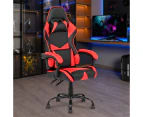 Advwin Computer Gaming Chair with Lumbar Support High Back Ergonomic Office Chair PU Leather Gamer Chair Red/Black