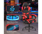 Advwin Computer Gaming Chair with Lumbar Support High Back Ergonomic Office Chair PU Leather Gamer Chair Red/Black