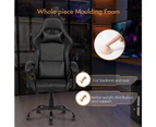Advwin Computer Gaming Chair with Lumbar Support High Back Ergonomic Office Chair PU Leather Gamer Chair Black