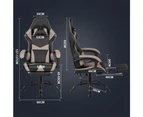 Advwin Computer Gaming Chair with Footrest High Back Ergonomic Office Chair PU Leather Gamer Chair with Lumbar Support Grey