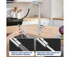 Pull Out Kitchen Sink Mixer tap Chrome Swivel Spout Brass Hot Cold Kitchen Faucets