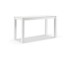 Outdoor Hugo Outdoor Ceramic 2M Rectangle Aluminium Bar Table - Outdoor Tables - White Aluminium