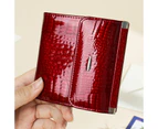 Womens Wallets Leather Long Wallet for Phone Organizer Ladies Travel Purse Folding Clutch Card Holder Purse Coin Purse -1100 red