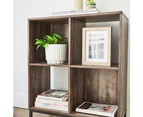 Cooper & Co. Cuba 60cm Small Bookshelf Walnut Black