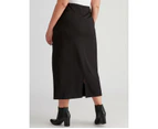 AUTOGRAPH - Plus Size - Womens Skirts -  Ponte Skirt - Black