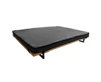 Maine & Crawford Lola 110cm Extra Large Size Wooden Frame Pet Day Bed Charcoal