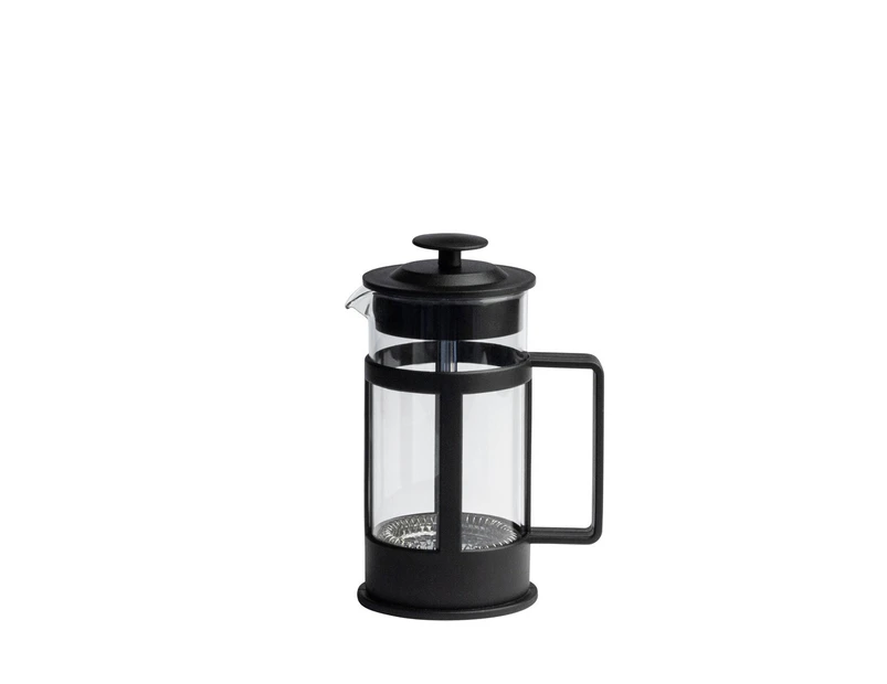 Euroline 350ml Tea & Coffee Glass Plunger French Press Latte Maker/Brewer Black