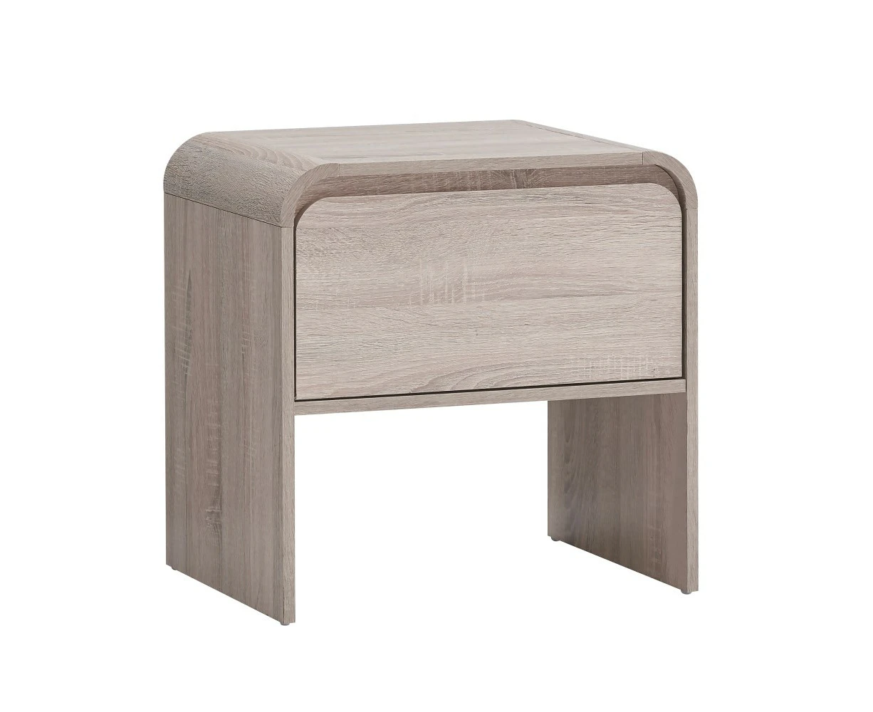 Natalya Bedside Unit Nightstand Side Table 1 drawer oak