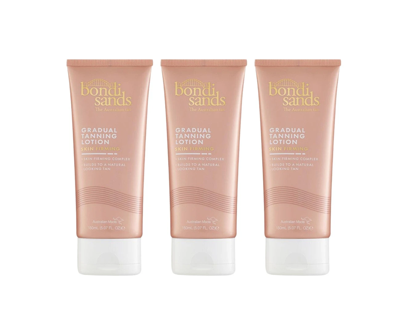 3 x Bondi Sands Gradual Tanning Lotion Skin Firming 150mL