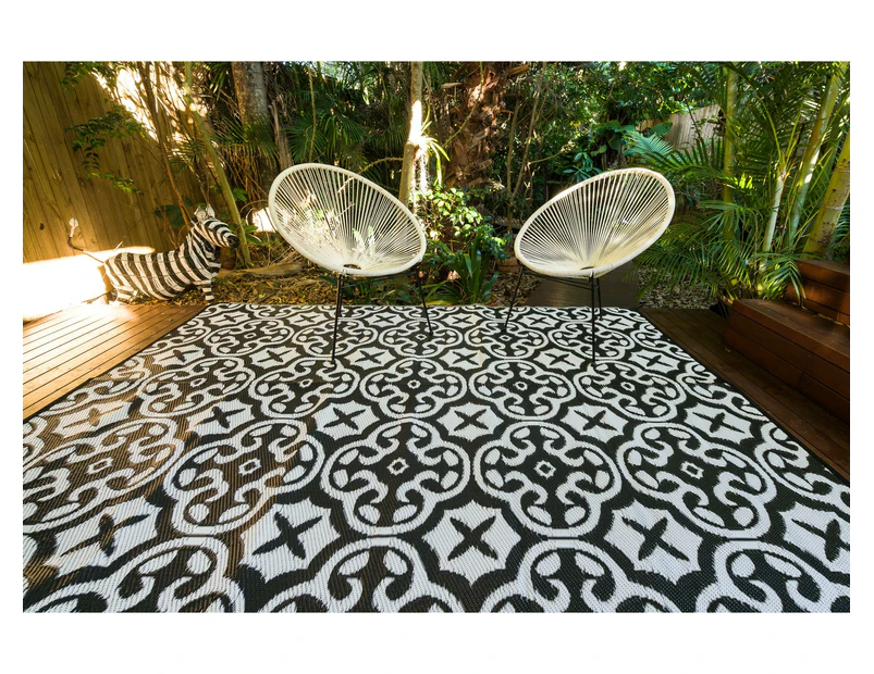 Outdoor Rug - Lisboa Black And White