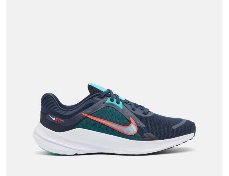 Nike Women's Quest 5 Road Running Shoes - Obsidian/White/Clear Jade/Picante Red