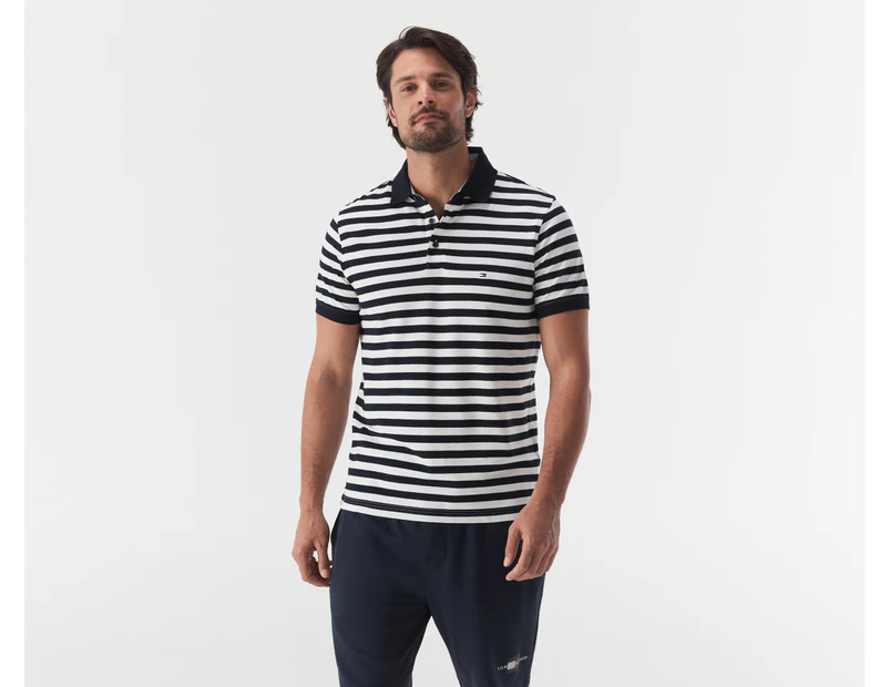 Tommy Hilfiger Men's Stripe Slim Polo Shirt - Desert Sky