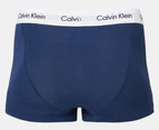 Calvin Klein Men's Cotton Stretch Low Rise Trunks 3-Pack - Red/White/Navy