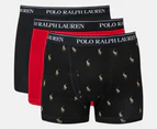 Polo Ralph Lauren Men's Classic Fit Trunks 3-Pack - Black/Red/Multi