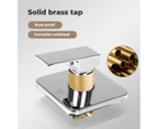 Dutxa Chrome Single Square Shower Mixer Tap Brass Bath Tap Faucet Wall Mounted