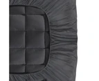 Bedra Single Mattress Protector Bamboo Charcoal Pillowtop Topper Underlay Cover
