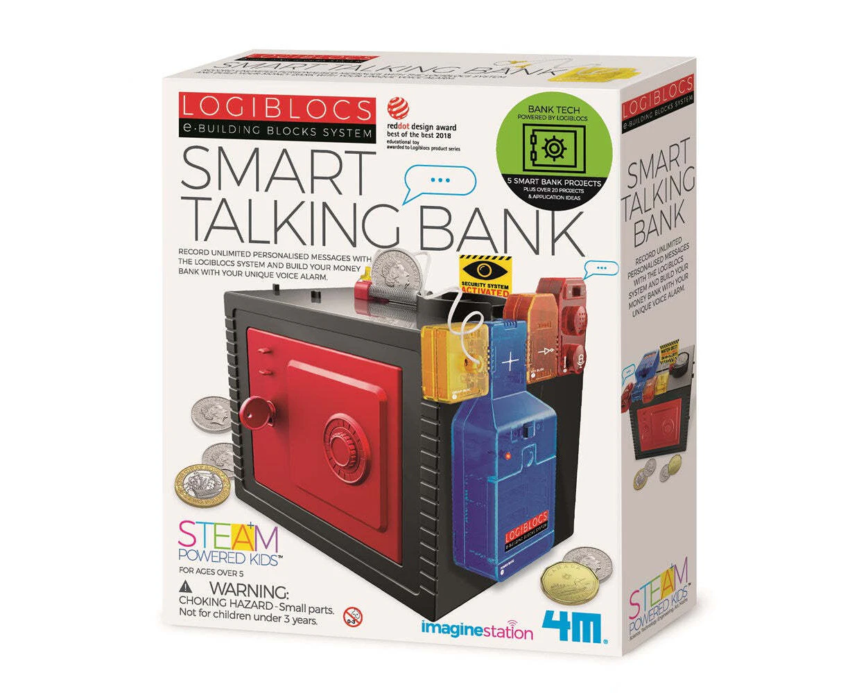 4M Logiblocs Smart Talking Bank Educational Kids/Toddler Fun Activity Toy 5y+