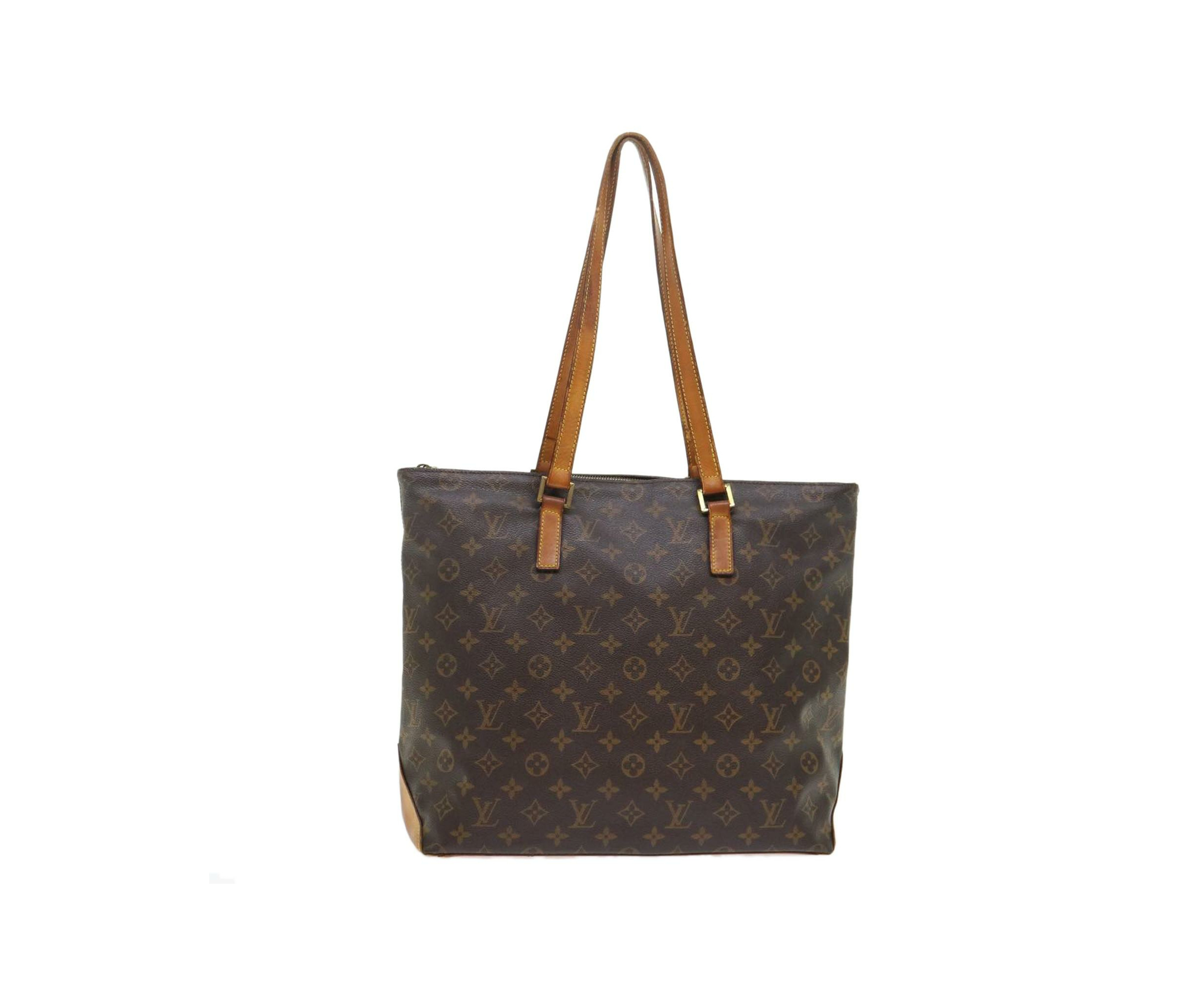 Louis Vuitton Cabas Mezzo Brown Canvas Bag *Pre Owned* FREE SHIPPING