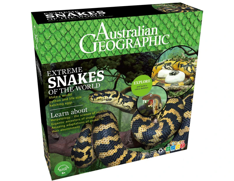 Australian Geographic Extreme Snakes of the World Kids Activity Play Toy 6+