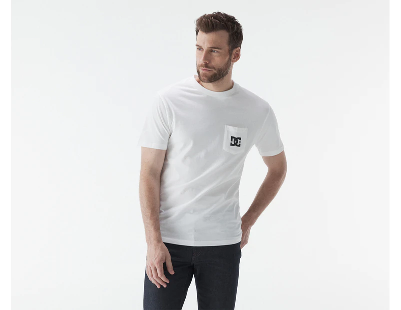 DC Men's Star Pocket Tee / T-Shirt / Tshirt - White