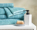 Sheraton Luxury 5-Piece Maison Subway Towel Set - Aqua Mist