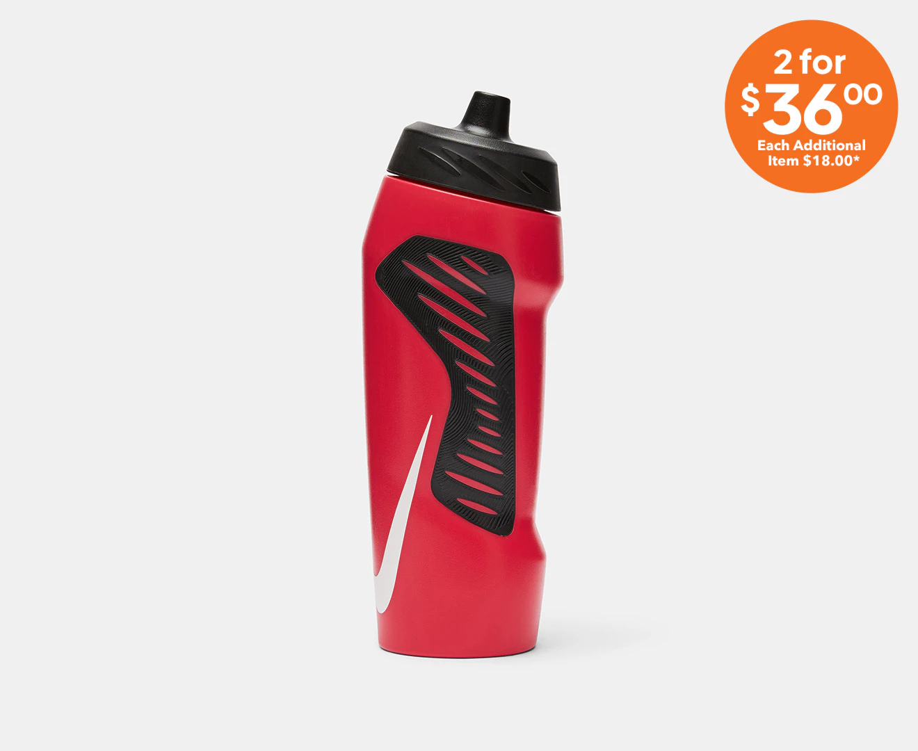 Nike 710mL Hyperfuel Squeeze Drink Bottle - Red/Black