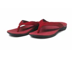 AXIGN Premium Orthotic Arch Support Flip Flops Sandal Thongs Archline - Red