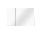 1200Lx720Hx150Dmm Matt White PVC Filmed Shaving Cabinet Bathroom Mirror Copper Free Wall Hung