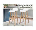 ALFORDSON Set of 2 Samuel Elegant Wooden Bar Stools (White)