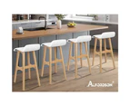 ALFORDSON Set of 2 Samuel Elegant Wooden Bar Stools (White)