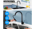 Pull Out tap Kitchen Sink Mixer Tap Swivel Gooseneck Spout Round Laundry Kitchen Faucets Black