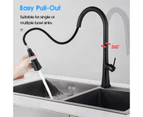 Pull Out Laundry Kitchen Mixer Tap Black Kitchen Bar Sink Vanity Faucets Brass WELS