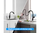 Pull Out head Kitchen Sink Mixer Tap Swivel Spout 2 Water modes Brass Laundry Sink Faucets Black