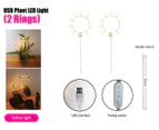 Ring LED Plant Grow Lights (AU Stock) USB Full Spectrum Plant Lights Indoor Adjustable Plant Halo Growing Lamps Auto Timer