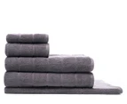 Sheraton Luxury 5-Piece Maison Subway Towel Set - Slate