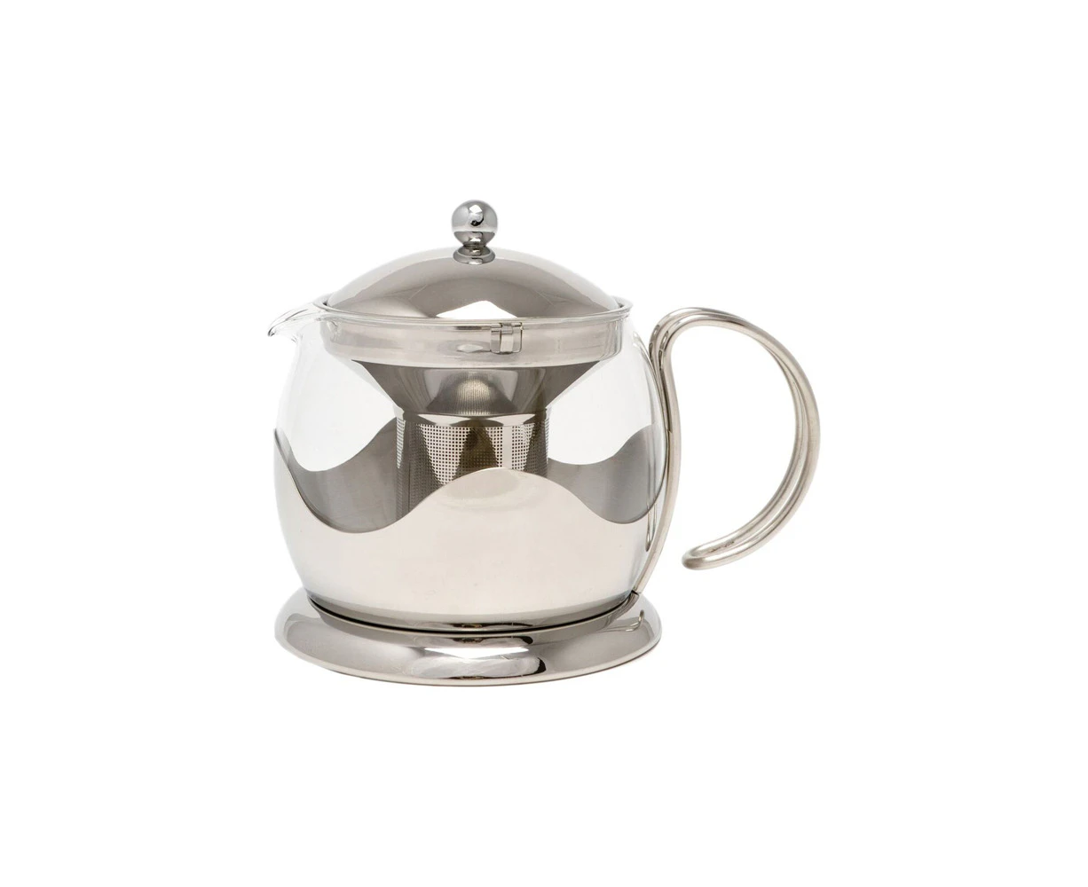 La Cafetiere 17.5cm/660ml Izmir Glass Teapot w/ Stainless Steel Infuser Kettle