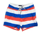 Korango Boys' Quick-Dry Striped Board Shorts - Multi