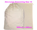 Calico Drawstring Bag H90cm*W60cm, S15 - 100 Bags