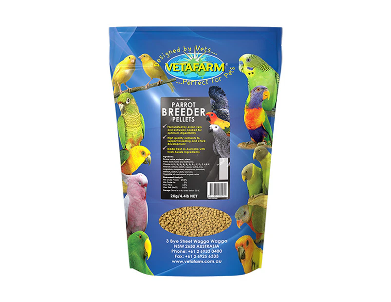 Vetafarm Parrot Breeder Pellets Food for Breeding & Baby Birds 2kg