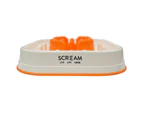 Scream Slow Feed Interactive Pet Dog Bowl Loud Orange - Loud Orange