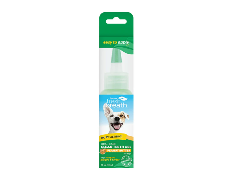 Tropiclean Fresh Breath Oral Care Gel Peanut Butter for Dogs 59ml