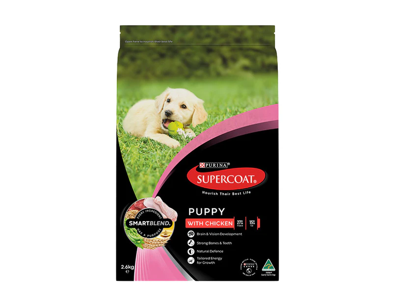 Supercoat Puppy SmartBlend Dry Dog Food with Real Chicken 2.6kg