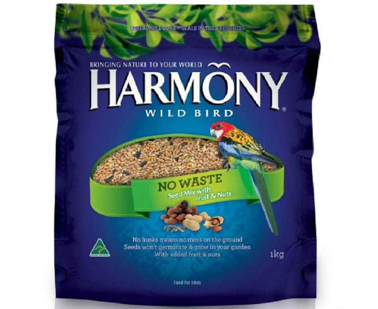 Harmony No Waste Seed Mix Wild Bird Food 1kg Ctn x 3