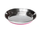 Rogz Anchovy Stainless Steel Non-Skid Cat Bowl Pink - Pink