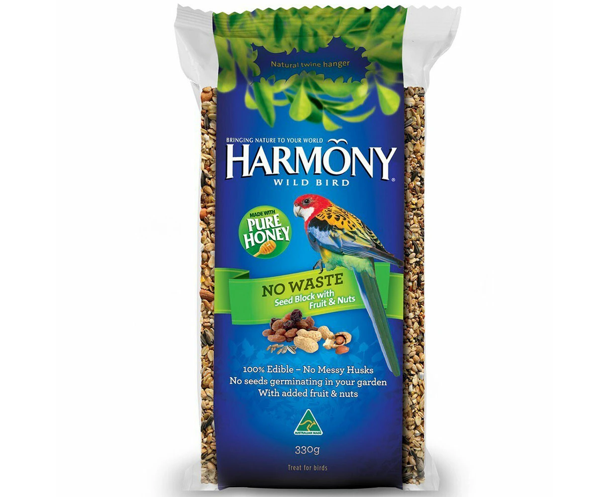 Harmony No Waste Seed Block Wild Bird Food Treats 330g Ctn x 6