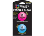 Spunky Pup Fetch & Glow Ball Dog Toy 2 Pack  Small