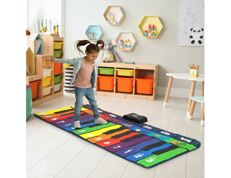 Bopeep Keyboard Playmat Kids Dance Music Mat Floor Piano Toys Carpet Education