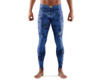 SKINS Compression Series 3 Men's Long Tights Activewear/Training/Gym Camo Blue - Camo Blue