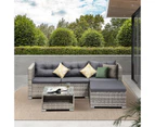 Livsip 5-Piece Outdoor Sofa Set Wicker Couch Lounge Setting Furniture