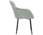 vidaXL Dining Chairs 2 pcs Light Grey Velvet